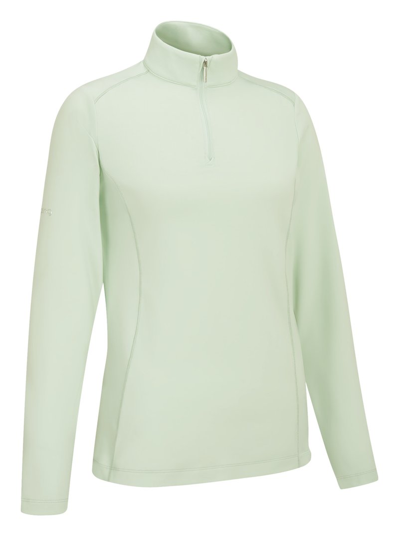 PING Aveline Half Zip dames shirt met lange mouwen, jade