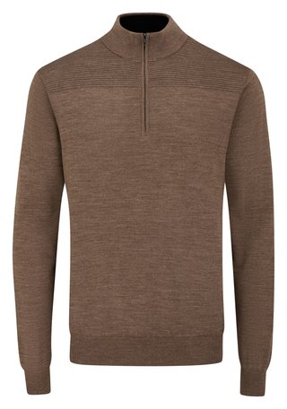 PING Dorset Quarter zip heren sweater, coffee marl