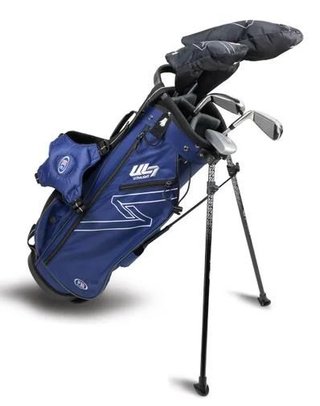 U.S. Kids Golf UL7-54 (137cm) W15 junior golfset, grafiet, stand bag, navy