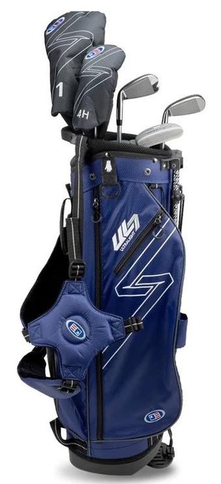 U.S. Kids Golf UL7-54 (137cm) W15 junior golfset, grafiet, stand bag, navy