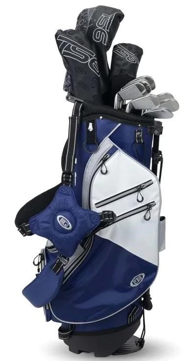 U.S. Kids Golf TS6-48 (122cm) 10-Club junior golfset, grafiet, + standtas, navy/wit/grijs