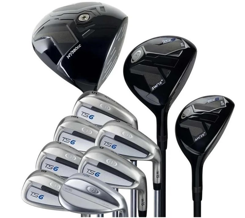 U.S. Kids Golf TS6-48 (122cm) 10-Club junior golfset, grafiet, + standtas, navy/wit/grijs