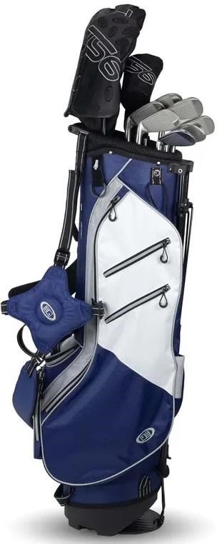 U.S. Kids Golf TS6-66 (167+cm) 10-Club junior golfset, grafiet, + standtas, navy/wit/grijs