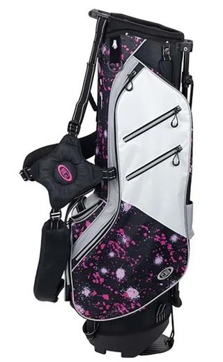 U.S. Kids Golf TS6-51 junior stand bag, pink paint splatter