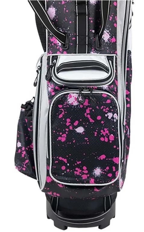 U.S. Kids Golf TS6-51 junior stand bag, pink paint splatter