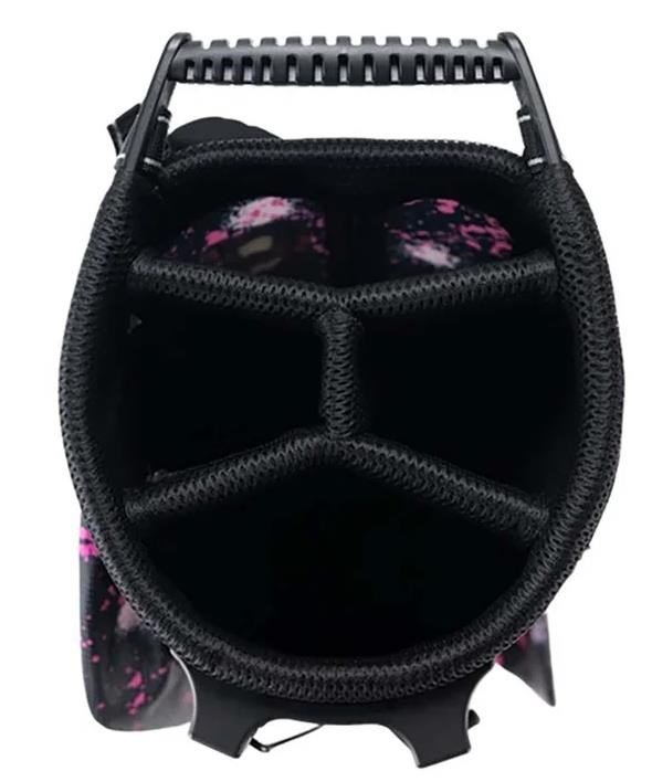 U.S. Kids Golf TS6-51 junior stand bag, pink paint splatter