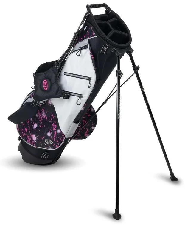 U.S. Kids Golf TS6-60 (152cm) junior stand bag, pink paint splatter