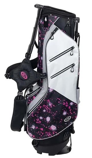 U.S. Kids Golf TS6-60 (152cm) junior stand bag, pink paint splatter