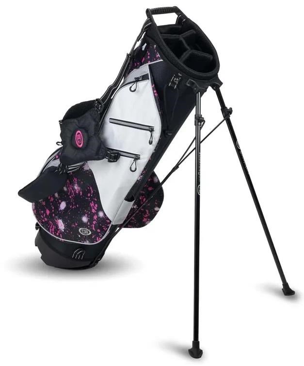 U.S. Kids Golf TS6-63 (160cm) junior stand bag, pink paint splatter