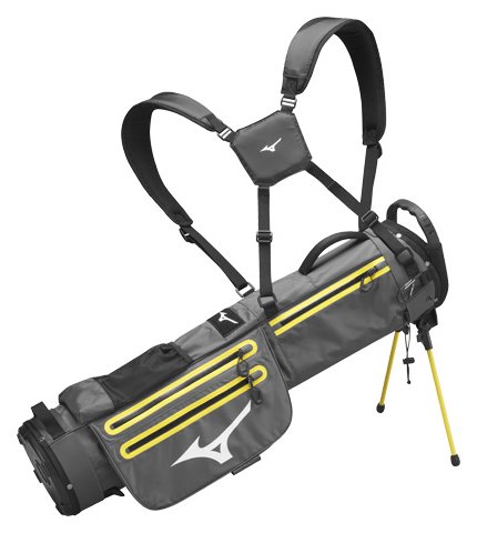 Mizuno BR-D2 stand bag, grijs/geel