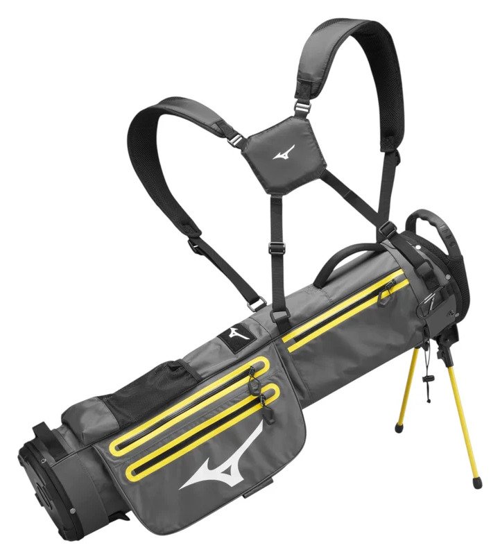 Mizuno BR-D2 stand bag, grijs/geel