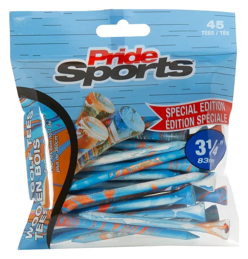 Pride Sports Special Edition Paint Splatter Tees (45 tees), 83 mm (3 1/4"), blauw/oranje