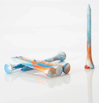 Pride Sports Special Edition Paint Splatter Tees (45 tees), 83 mm (3 1/4"), blauw/oranje
