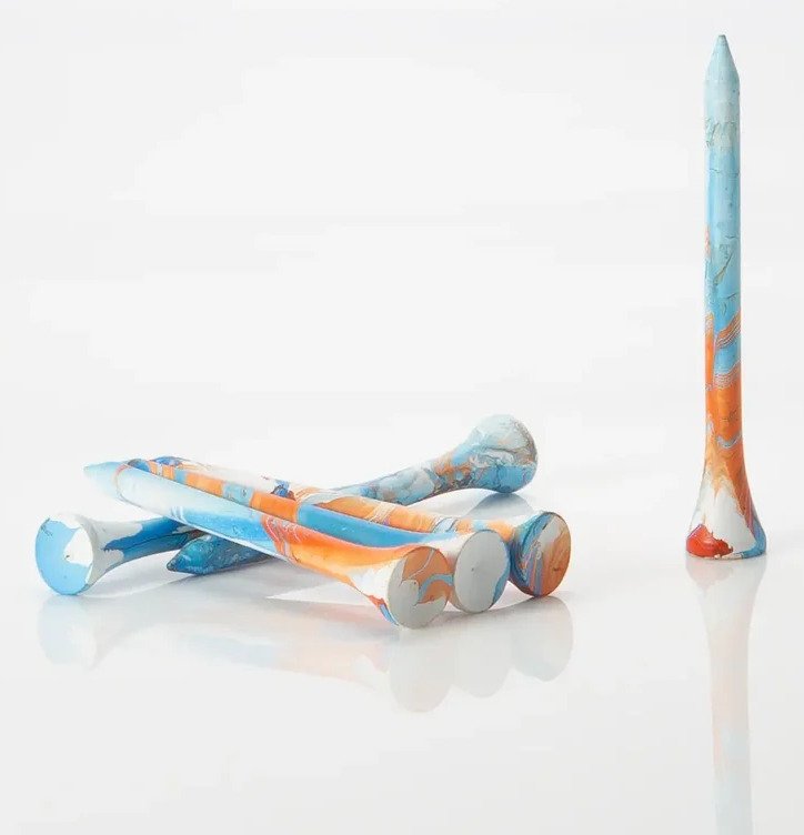 Pride Sports Special Edition Paint Splatter Tees (45 tees), 83 mm (3 1/4"), blauw/oranje