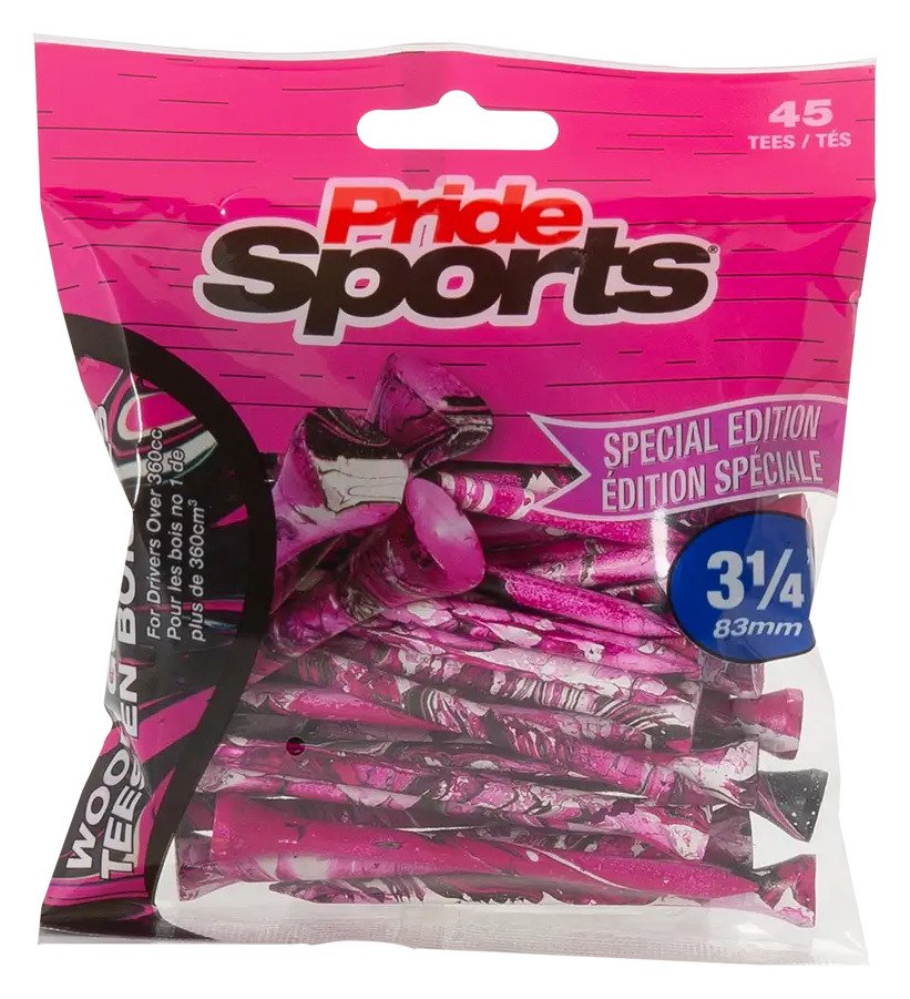 Pride Sports Special Edition Paint Splatter Tees (45 tees), 83 mm (3 1/4"), roze/zwart