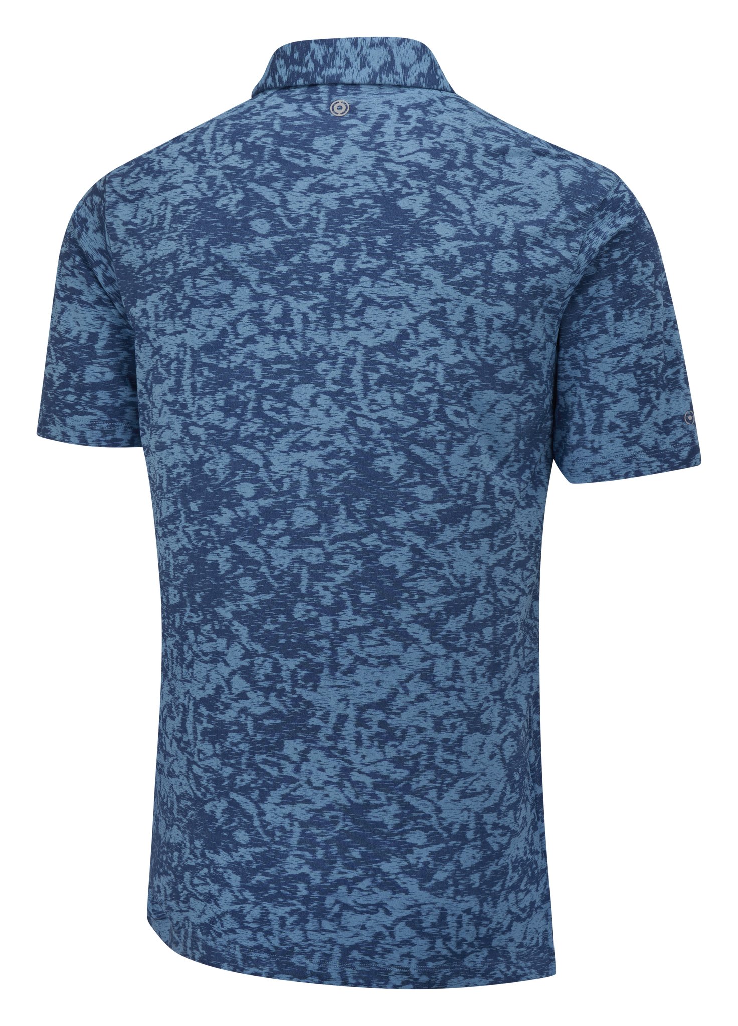 PING Marek Camo Jacquard heren polo, infinity blue multi