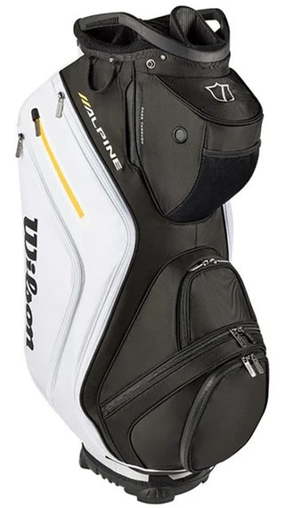 Wilson Alpine cart bag, zwart/wit/oranje