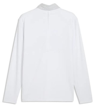 Puma Cloudspun Tech Hybrid 1/2 Zip heren jack, white glow/platino grey