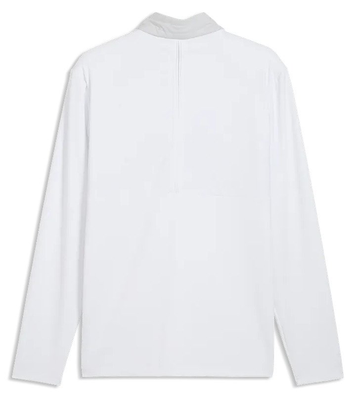 Puma Cloudspun Tech Hybrid 1/2 Zip heren jack, white glow/platino grey