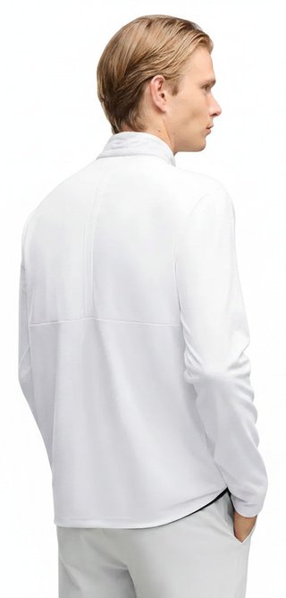 Puma Cloudspun Tech Hybrid 1/2 Zip heren jack, white glow/platino grey