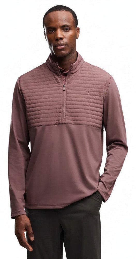 Puma Cloudspun Tech Hybrid 1/2 Zip heren jack, rich cocoa