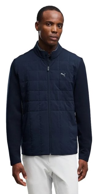 Puma Cloudspun Fleece Hybrid heren jack, deep navy