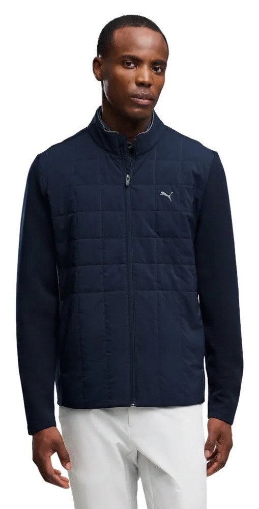 Puma Cloudspun Fleece Hybrid heren jack, deep navy