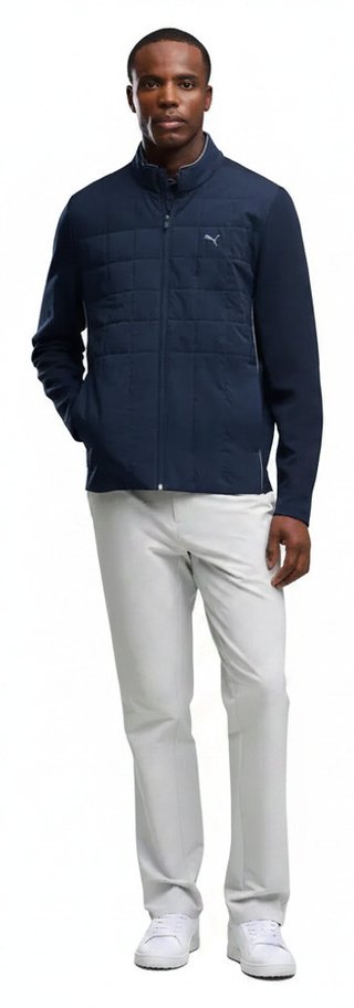 Puma Cloudspun Fleece Hybrid heren jack, deep navy