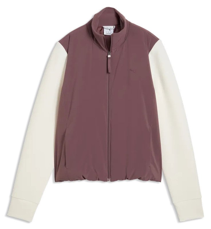 Puma Cloudspun Fleece Hybrid dames jack, rich cocoa/warm white