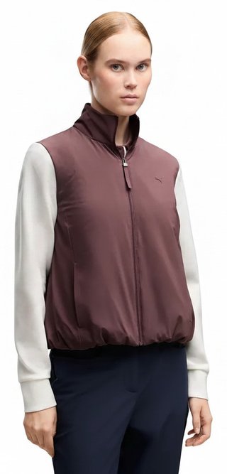 Puma Cloudspun Fleece Hybrid dames jack, rich cocoa/warm white