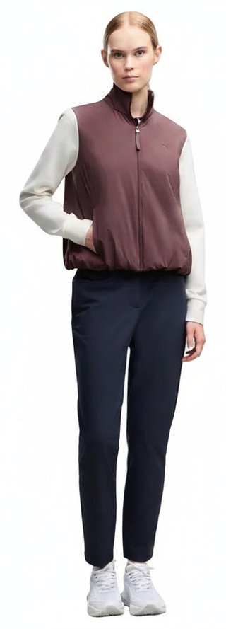 Puma Cloudspun Fleece Hybrid dames jack, rich cocoa/warm white
