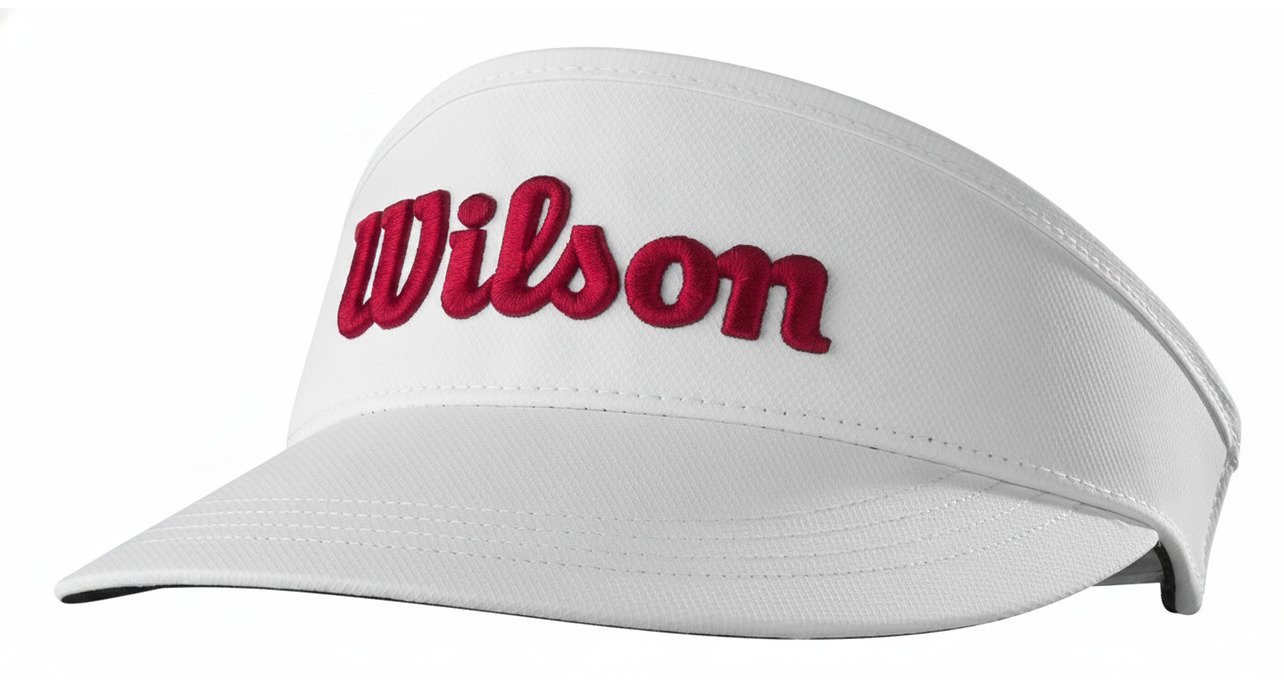Wilson Tour Visor heren zonneklep, wit/rood