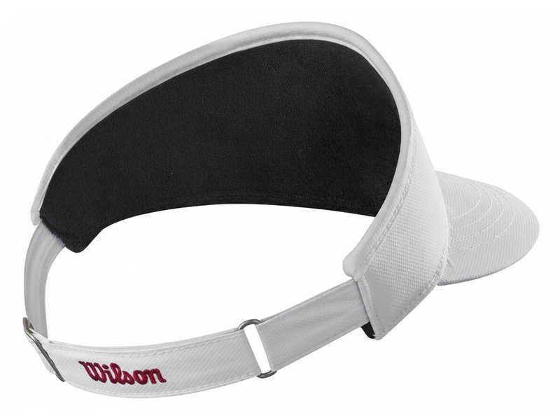 Wilson Tour Visor heren zonneklep, wit/rood