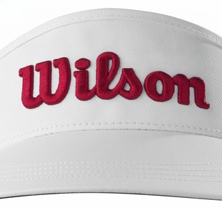 Wilson Tour Visor heren zonneklep, wit/rood