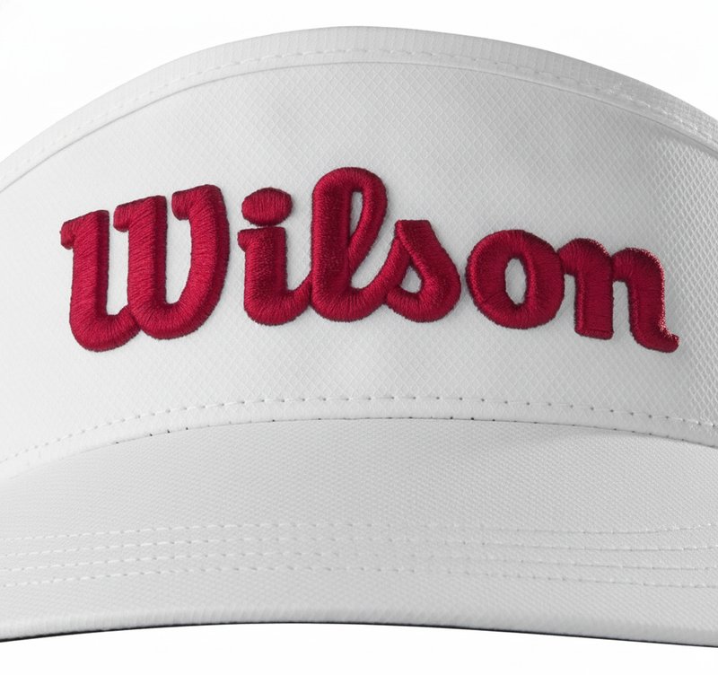 Wilson Tour Visor heren zonneklep, wit/rood