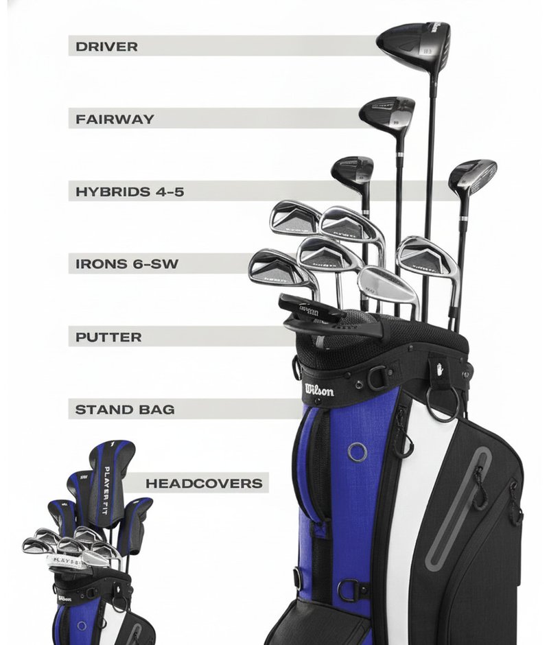 Wilson PlayerFit Premium heren golfset, staal