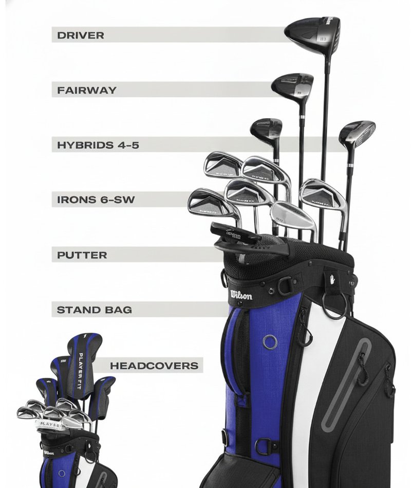 Wilson PlayerFit Premium heren golfset, staal