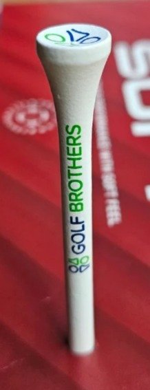 Golf Brothers Tees (bamboe), wit, 70mm, 50 stuks