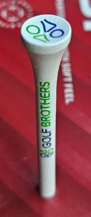 Golf Brothers Tees (bamboe), wit, 70mm, 50 stuks