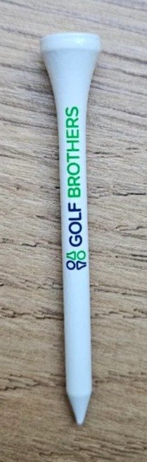 Golf Brothers Tees (bamboe), wit, 70mm, 50 stuks