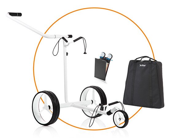 JuStar White Incl. scorecard holder and carry bag elektrische trolley, wit