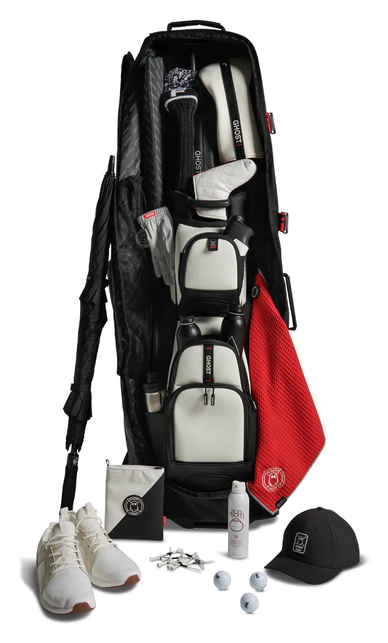Ghost Golf Awol Club Pro travel bag, rode riem