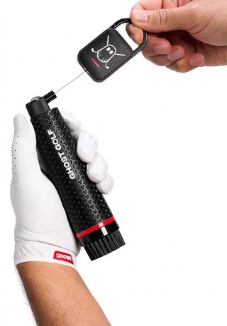 Ghost Golf Magnetic Golf Club & Shoe borstel, zwart