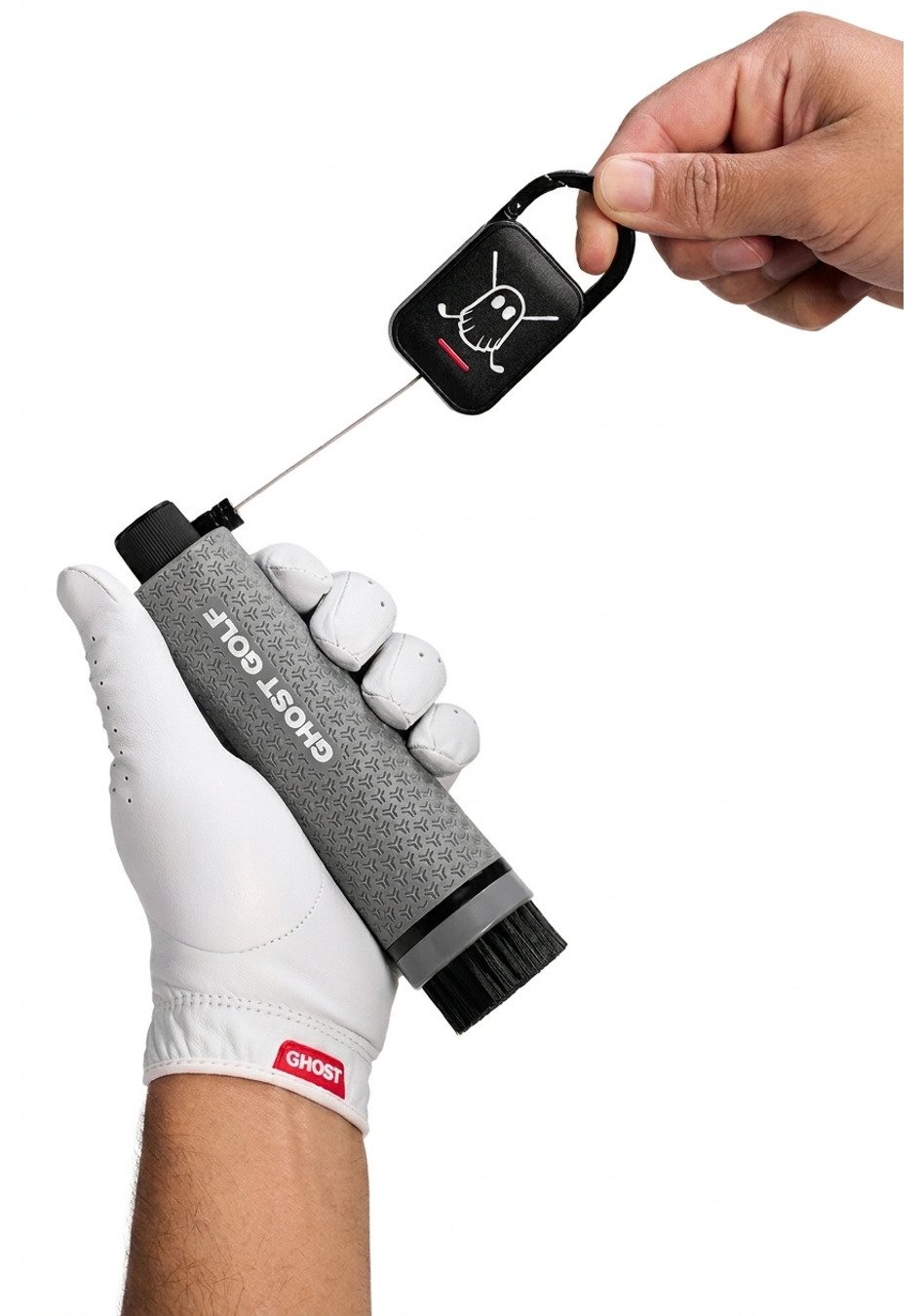 Ghost Golf Magnetic Golf Club & Shoe borstel, grijs