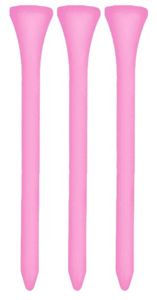 Longridge Neon Wooden Tees 69mm (40 stuks), roze