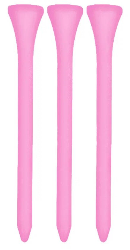 Longridge Neon Wooden Tees 69mm (40 stuks), roze