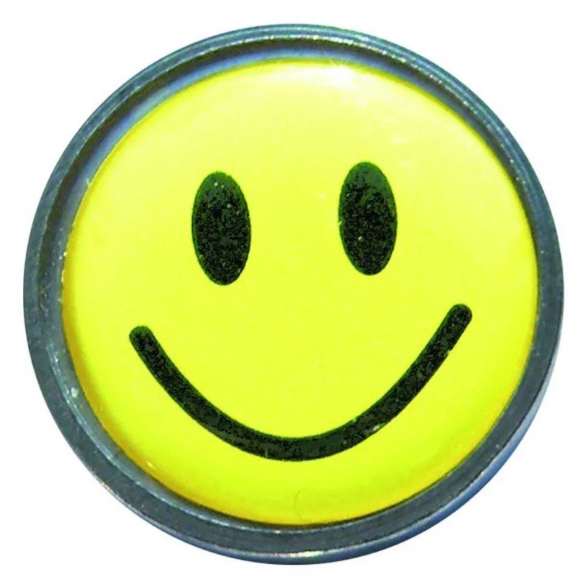 Longridge Flat Ballmarker, geel smiley