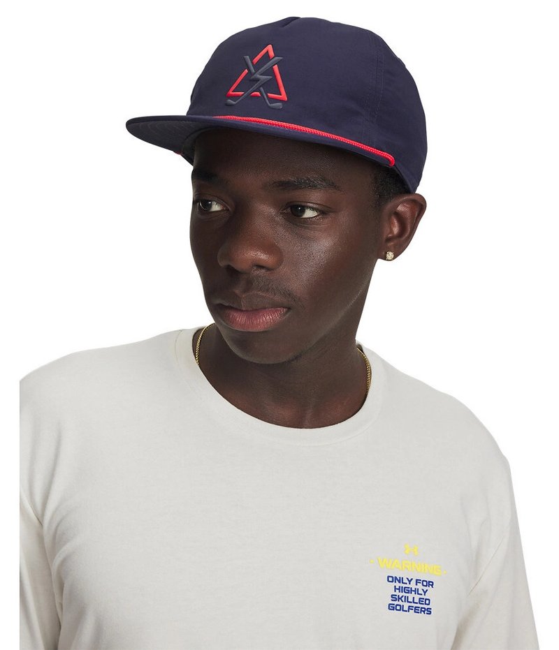 Under Armour Drive 5 Panel Hazard heren pet, midnight navy/red