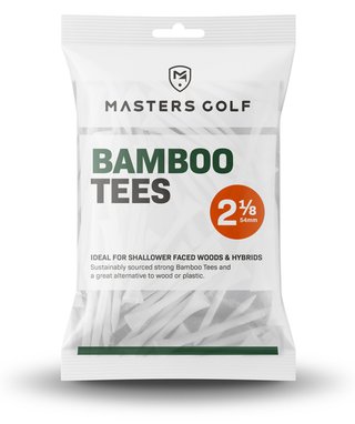 Masters Golf Bamboo Tees 54 mm (2 1/8"), 25 tees, wit