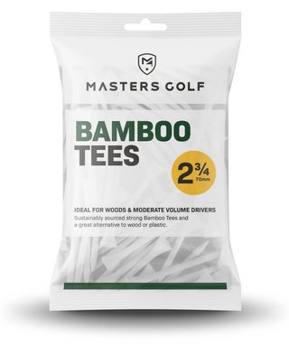 Masters Golf Bamboo Tees 70 mm (2 3/4"), 20 tees, wit